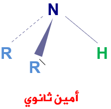 الصيغة الكيميائية للأمينات الثانوية